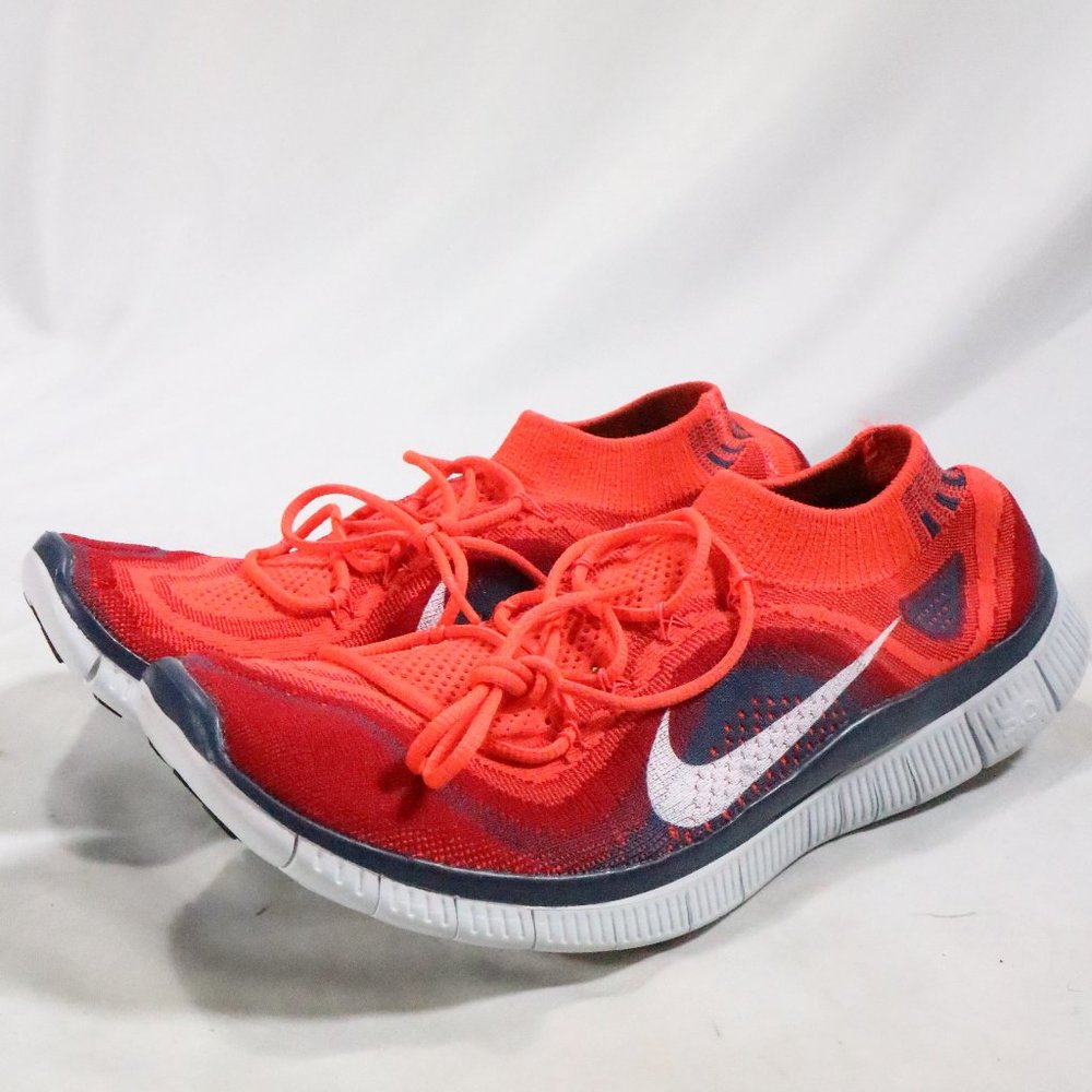 NIKE FREE FLYKNIT+ 'BRIGHT CRIMSON' Running Shoes NEW Sz 12 Men - Picture 1 of 11